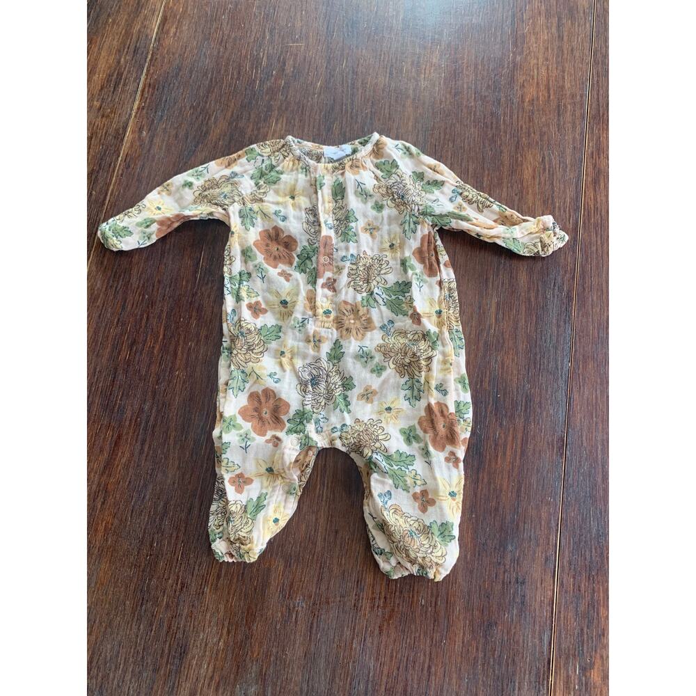 Angel Dear beige floral romper